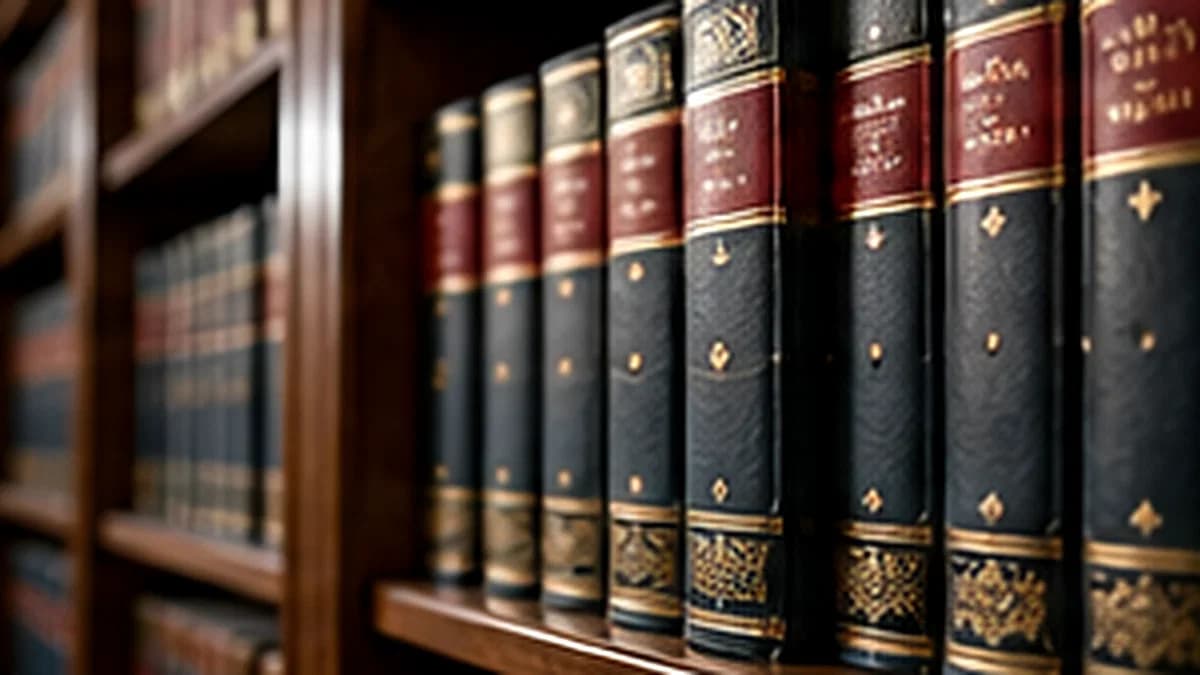 Scaffali di libri giuridici