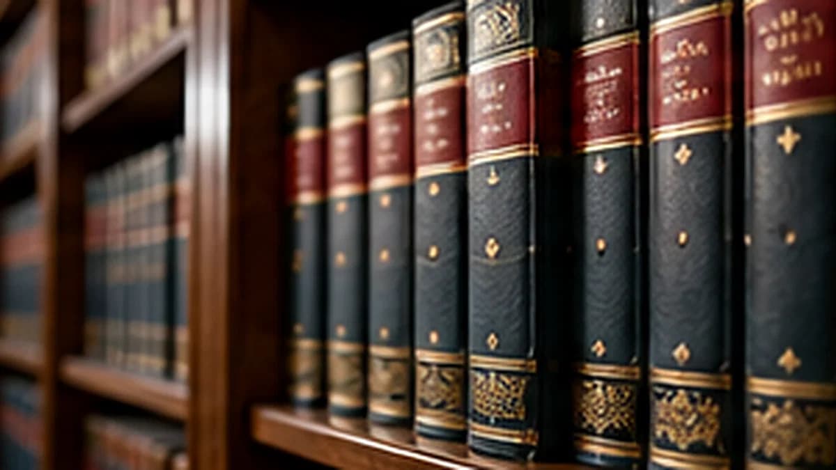 Scaffali di libri giuridici