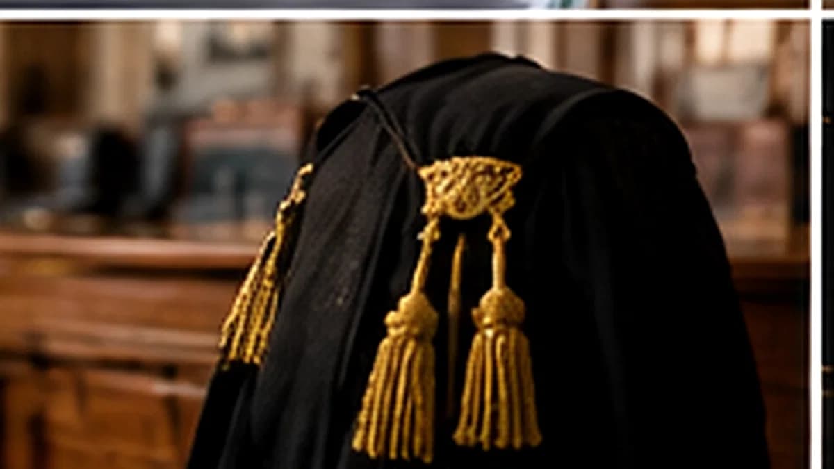 La toga di un magistrato con i cordoni dorati